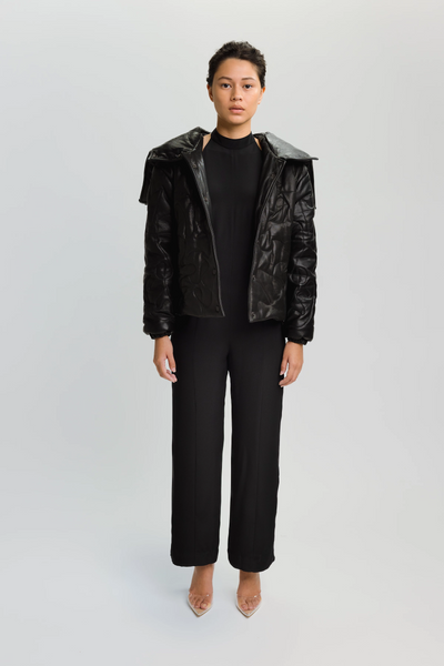 Leather Puffer