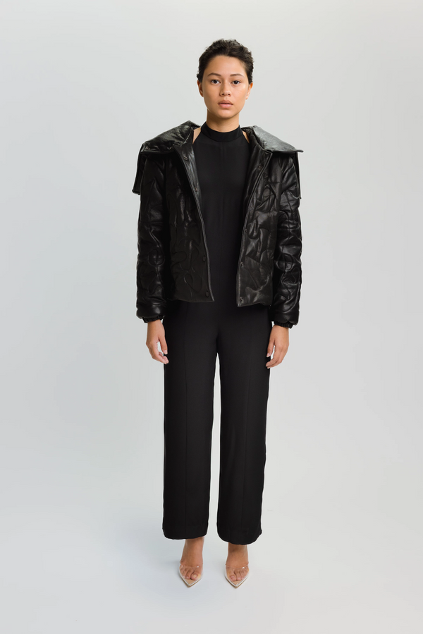 Leather Puffer